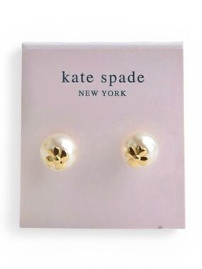 KATE SPADE Pearls On Pearl Stud Earrings with Dust Bag and Gift Box